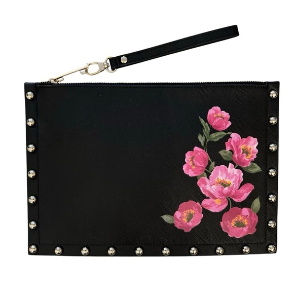 White House Black Market Floral Studded Clutch - Picture 1 of 6